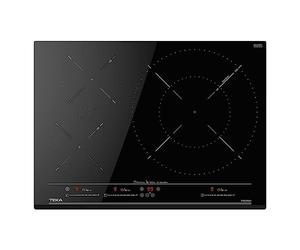 Teka IZC 53320 MSP - Piastra a induzione da 50 cm, controllo touch multislider, 3 zone di cottura, funzione Power Plus e Stop & Go, colore vetro nero