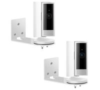 TEKCAM Supporto da Parete in Metallo Compatibile con Ring Indoor Camera (2ª Gen, 1ª Gen.), 2 Pezzi Staffa di Montaggio per Telecamera di Sorveglianza, Impianti Adesivi o Foratori
