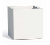 VASO RESINA H40 ALTO MODERNO CACHE POT MADE IN ITALY QUADRATO GIARDINO BIANCO
