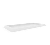 Tekcnoplast Sottovaso rettangolare 108x49 colore Bianco in resina per fioriera mod. Matera