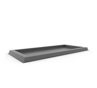 Tekcnoplast Sottovaso rettangolare 108x49 colore Grigio in resina per fioriera mod. Matera