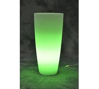VASO RESINA ALTO MODERNO TONDO GIARDINO VASI MADE IN ITALY LUCE LED LUMINOSO
