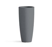 Vaso tondo Stilo in polietilene colore grigio Ø cm 40x90h interno esterno piante