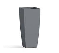 VASO RESINA H90 ALTO MODERNO CACHE POT MADE IN ITALY DESIGN GIARDINO GRIGIO