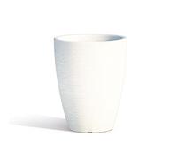 Tekcnoplast Vaso con Sottovaso Aloe Tondo Bianco H38 Ø 30Cm