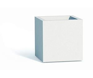 Tekcnoplast Vaso in Resina cm H80 40x40 cm Colore Bianco MOD. Cube Top