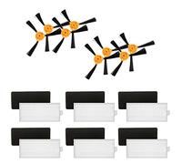 TeKeHom - Set di 8 spazzole laterali + 6 filtri Hepa per Ecovacs DEEBOT 500, Deebot 710 711, Deebot 600 601 605