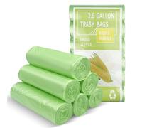 Tekenewbse 120 Pezzi Sacchetti Spazzatura Organici, 45 x 50 cm Sacchetti Umido Biodegradabili 20L, Immondizia Spazzatura Compostabili, Sacchi Biodegradabili per Cucina, Ufficio, Soggiorno (Verde)