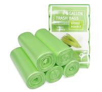 Tekenewbse 150 Pezzi Sacchetti Immondizia Organici 25L, Sacchetti Spazzatura Umido Compostabili, Sacchi Spazzatura Biodegradabili per Cucina, Ufficio, Soggiorno(50X60cm,Verde)