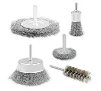 Tekenewbse 5 Pezzi Spazzole Metalliche per Trapano, Spazzola di Ferro con Codolo da 1/4 di, Metallica Acciaio Lucidatura Pulito per la Rimozione di Ruggine/Corrosione/Vernice