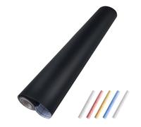 Tekenewbse Lavagna da Parete 43×300cm, Lavagna Adesiva da Parete, Cucina Cancellabile Muro Settimanale Riutilizzabile Memo Autoadesivo per Decorazioni Pareti Scuola Ufficio (Include 5 Pezzi di Gesso)