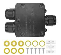 Tekenewbse Scatola di Derivazione Esterna IP68, 3 Vie Quadro Elettrico Esterno, Scatola Stagna Elettrica da Esterno per Connettore Cavo Ø 5-15Mm, Giunzione Cavi Elettrici, Connettori Stagni