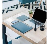 Tekenewbse Tappetino Scrivania, 80 × 40 cm PVC Trasparente Sottomano Scrivania Grande, Antiscivolo Impermeabile Lavabile Bordi Rotondi per Ufficio e Posto di Lavoro Anti-Scratch Proteggi Protezione