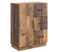 TEKGHUT Credenza in legno anticato, 66 x 34,5 x 87 cm, in legno | scomparti, cassetti, grandi ripiani, per lavorare in inverno, design sottile, facile da montare, spolverare con un panno
