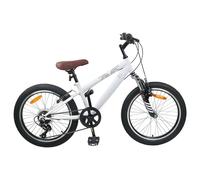 TEKGHUT Mountain bike da 20 pollici, 6 marce, colore bianco