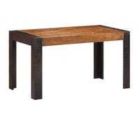 TEKGHUT Tavolo da pranzo, 140 x 70 x 76 cm, in legno massiccio di mango | Legno massiccio di mango grezzo, stile industriale, robusta struttura in legno duro, venature naturali, consegna casuale