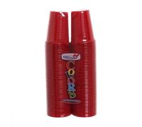 TEKHOME 100/200/500/1000 PEZZI BICCHIERI COLORATI COLORS DOPLA da bibita ideali per compleanni, feste, party, aperitivi (ROSSO, 200)