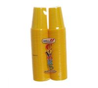 TEKHOME 100/200/500/1000 PEZZI BICCHIERI COLORATI COLORS DOPLA da bibita ideali per compleanni, feste, party, aperitivi (GIALLO, 1000)