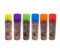 TEKHOME 12 Pezzi Spray Stelle Filanti Colorate 83g, Coriandoli Spray per Carnevale e Feste, Assortimento Colori, Sicuro e Facile da Usare - 181665-12