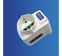 TEKHOME 5 Pezzi Adattatore Spina 10A con Presa Schuko e 2 Prese Bipasso 10A, con Interruttore ON/OFF, Multipresa Compatta 250V, Uso Domestico - Modello XSL1053