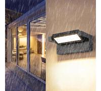 TEKHOME Applique LED da Esterno 21W IP65 CCT-Switch 3000K-4000K-6500K, Lampada da Parete Moderna in Alluminio e Vetro, Impermeabile per Facciata, Giardino e Balcone 472 (GRIGIO)