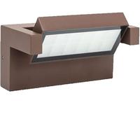TEKHOME Applique LED da Esterno 21W IP65 CCT-Switch 3000K-4000K-6500K, Lampada da Parete Moderna in Alluminio e Vetro, Impermeabile per Facciata, Giardino e Balcone 472 (Rosso Ruggine)