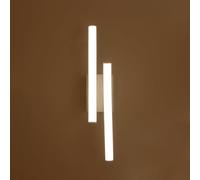 TEKHOME Applique LED da Muro 10W Moderna, Lampada da Parete Bianca Slim Rettangolare, 3000K-6500K, Illuminazione da Interno per Camera da Letto, Corridoio, Soggiorno E26-3C