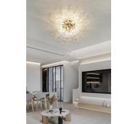 TEKHOME Lampadario Camera Da Letto Moderni, Oro/Argento, Plafoniera soffitto con cristalli di fuochi d'artificio, 10X G9, Lampade a sospensione pre Soggiorno, Cameretta PN-13 (ORO)