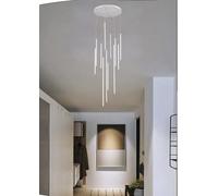 TEKHOME Lampadario LED Moderno a Tubi Sospesi, Luce Naturale 4000K, Design Minimal per Scala e Soggiorno, Bianco - LP-45BN (BIANCO 4000K NATURALE)