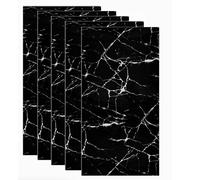 TEKHOME Piastrelle autoadesive PVC Adesive Effetto Marmo Piastrelle Impermeabile Autoadesivo carta da parati soggiorno bagno cucina decorazione casa 30x60 cm (12, NERO/BIANCO)