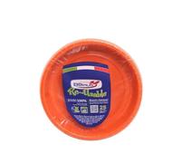 TEKHOME PIATTI PLASTICA 22cm piatti plastica colorati lavabili e riutilizzabili Rotondi per Compleanno,Festa, Matrimonio (ARANCIONE, 50pz)