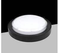 TEKHOME Plafoniera LED 23W IP65 CCT 3000K-4000K-6500K, Lampada LED da Soffitto Rotonda Impermeabile 3450LM in ABS+PC, per Bagno, Corridoio, Garage e Esterno - Bianco/Nero (NERO)