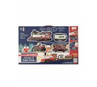 TEKHOME Polo Nord Express Trenino di Babbo Natale con Luci e Suoni | Locomotiva Natalizia Classica con Slitta di Babbo Natale, Binari, Effetti Luminosi e Sonori, 20 Pezzi, Giocattolo Natalizio 107005