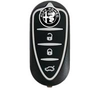 TEKLIGHT Chiave per Telecomando Compatibile per Alfa Romeo MiTo Giulietta Brera 159 Guscio con Lama a 3 Tasti+logo rosso nero