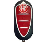 TEKLIGHT Chiave Tutti I Colori Cover Scocca + LOGO + BATTERIA CR2032 OMAGGIO per Alfa Romeo Mito Giulietta Guscio con Lama a 3 Tasti Logo Non Originale LAMA SIP22 (E)