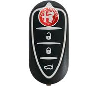 TEKLIGHT Chiave Tutti I Colori Cover Scocca + LOGO + BATTERIA CR2032 OMAGGIO per Alfa Romeo Mito Giulietta Guscio con Lama a 3 Tasti Logo Non Originale LAMA SIP22 (F)