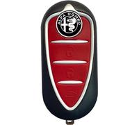 TEKLIGHT Chiave Tutti I Colori Cover Scocca + LOGO + BATTERIA CR2032 OMAGGIO per Alfa Romeo Mito Giulietta Guscio con Lama a 3 Tasti Logo Non Originale LAMA SIP22 (D)