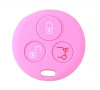 TEKLIGHT Guscio Portachiavi Cover Silicone VARI COLORI Protezione Copri Chiave Telecomando Auto 3 Tasti Compatibile Con Smart 450 2007-2013 Roadster City-Coupé Fortwo Forfour (ROSA)
