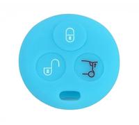 TEKLIGHT Guscio Portachiavi Cover Silicone VARI COLORI Protezione Copri Chiave Telecomando Auto 3 Tasti Compatibile Con Smart 450 2007-2013 Roadster City-Coupé Fortwo Forfour (CELESTE)