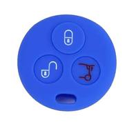 TEKLIGHT Guscio Portachiavi Cover Silicone VARI COLORI Protezione Copri Chiave Telecomando Auto 3 Tasti Compatibile Con Smart 450 2007-2013 Roadster City-Coupé Fortwo Forfour (BLU)
