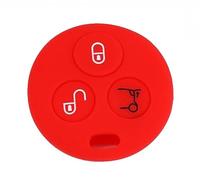 TEKLIGHT Guscio Portachiavi Cover Silicone VARI COLORI Protezione Copri Chiave Telecomando Auto 3 Tasti Compatibile Con Smart 450 2007-2013 Roadster City-Coupé Fortwo Forfour (ROSSO)