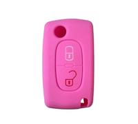 TEKLIGHT Guscio Silicone Telecomando 2 Tasti COMPATIBILE CON Citroen Xsara Picasso Berlingo Jumpy C2 C3 C4 C5 C6 C8 Peugeot 107 206 207 307 308 406 3008 5008 Fiat Scudo Ulisse Lancia Phedra (ROSA)