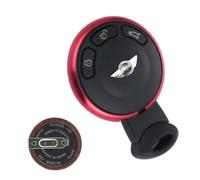 TEKLIGHT Kit Riparazione Chiave Slot FOB Shell VARI COLORI + batteria VL2020 / ML2020 Ricaricabile+ Logo non Originale per BMW Mini Cooper R56 3 Tasti (COVER ANELLO ROSSO + BATTERIA VL2020)