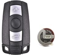 TEKLIGHT kit riparazione Cover Chiave BMW + VL2020 ORIGINALE PANASONIC + LOGO NON ORIGINALE compatibile per Serie 1 3 5 6 7 m3 M5 X3 X5 - plip Chiave Telecomando 3 Pulsanti Lama