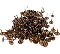 TEKLiNe 1000 Bullette Ottone Bronzato Tappezzeria Chiodi Borchie Ottonata Decorative Testa Liscia Chiodo da 9mm Mobili Sedie Divani Fissaggio Rivetto effetto vintage Bronzo