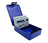 TEKLiNe Astuccio Porta Punte 19 Posti Cassetta Metallo Portapunte da 1 a 10 mm Accessorio Ricambio, Cassetta Porta Punte Metallo Ferro Murro Acciaio Legno Portautensili Cassettina Trapano Utensile
