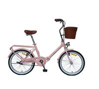 TEKLIO LA MIA BICI TLM26ROSA Bici pieghevole 20” in acciaio con cestino