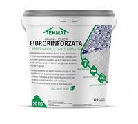 TEKMAT-Guaina liquida fibrorinforzata impermeabilizzante 20 kg grigia monocomponente elastica per tetti terrazze balconi muri e superfici esterne, membrana impermeabile resistente UV(20 KG, GRIGIO)