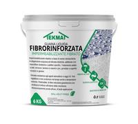 TEKMAT- GUAINA LIQUIDA FIBRORINFORZATA IMPERMEABILIZZANTE MONOCOMPONENTE VARI COLORI DA 1-6-20 KG (6 KG, GRIGIO)
