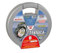 Teknica, Catene Da Neve Metallo Spesso 9 mm, Sezione a "D", Omologate EN e Onorm, Montaggio Rapido, Auto e Suv, Tensore Autobloccante, (Misura 90)